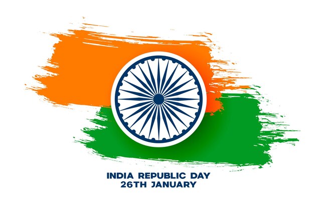 Abstracte tricolor indiase grunge vlag voor dag van de republiek