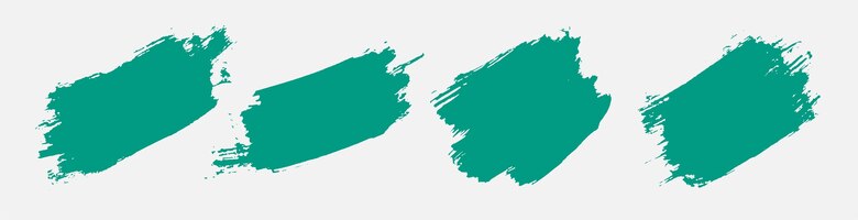 Gratis vector abstracte turquoise handgeschilderde grunge textuur set