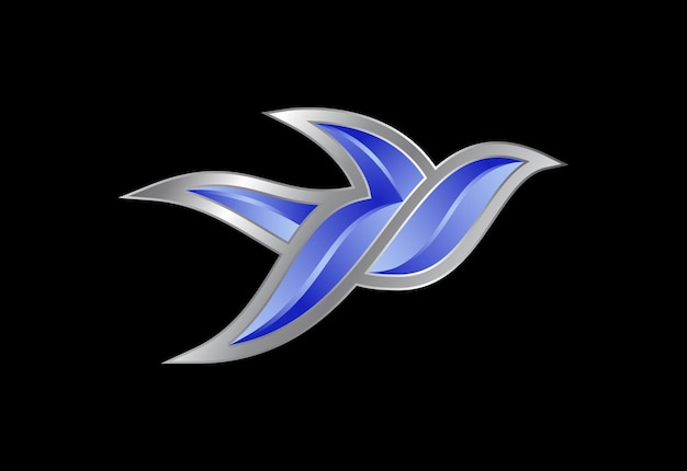 Abstracte vliegende duif logo teken symbool vogel logo ontwerpsjabloon
