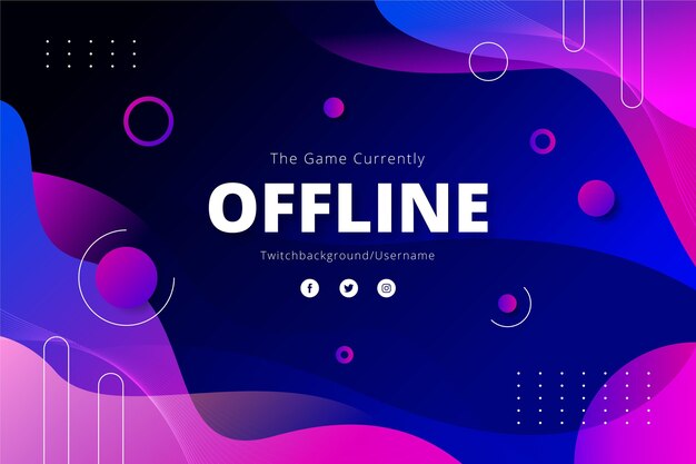 Abstracte vloeibare effect offline twitch banner