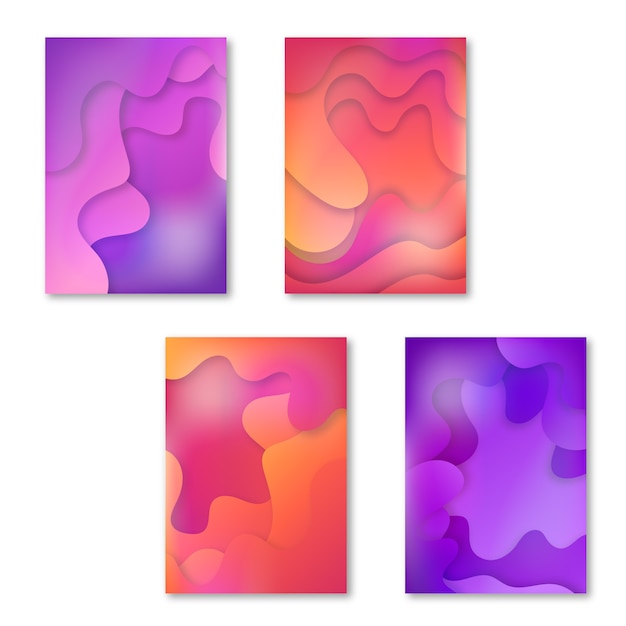 Gratis vector abstracte vloeibare omhulsels