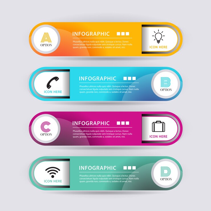 Gratis Vector abstracte vorm infographic banner