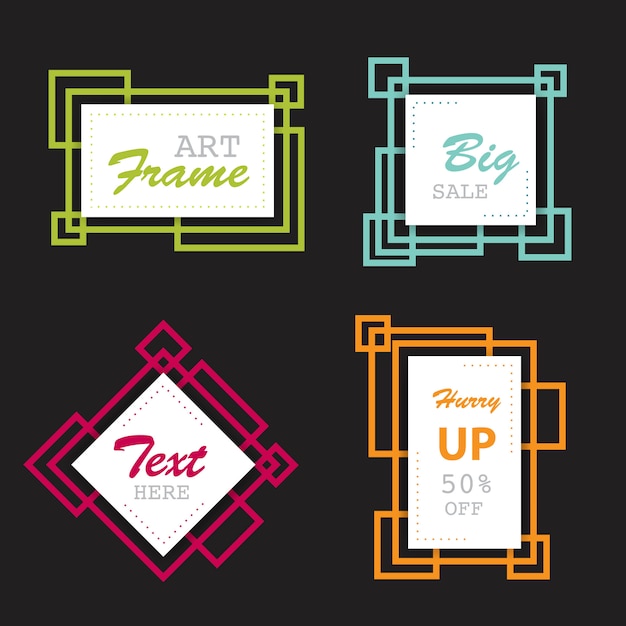 Gratis vector abstracte vormbannerframes