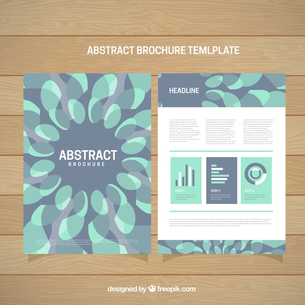 Gratis vector abstracte vormen brochure met infographic elementen