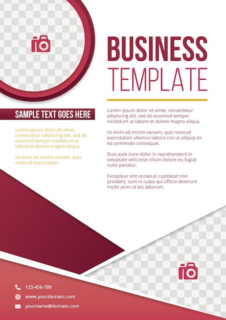 Abstracte vormen corporatieve flyer template