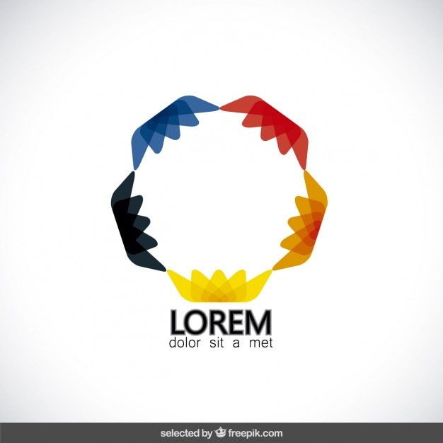 Gratis vector abstracte vormen maken vijfhoekige logo