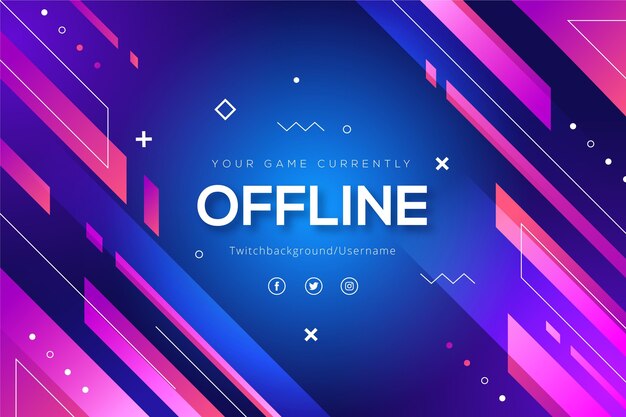 Abstracte vormen offline twitch banner