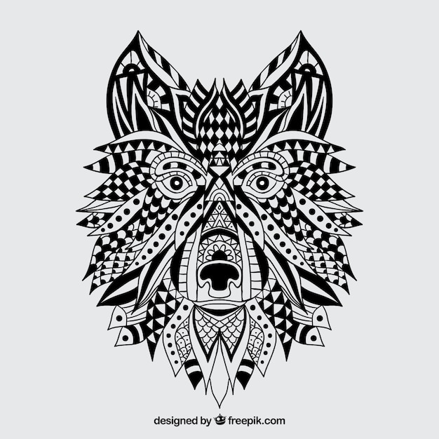 Gratis vector abstracte wolf