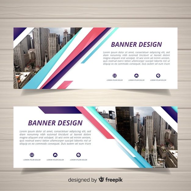 Gratis vector abstracte zakelijke banners