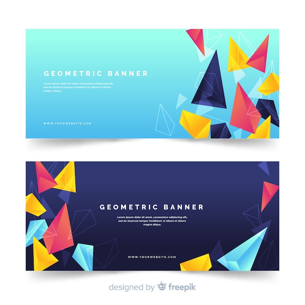 Gratis vector abstracte zakelijke banners