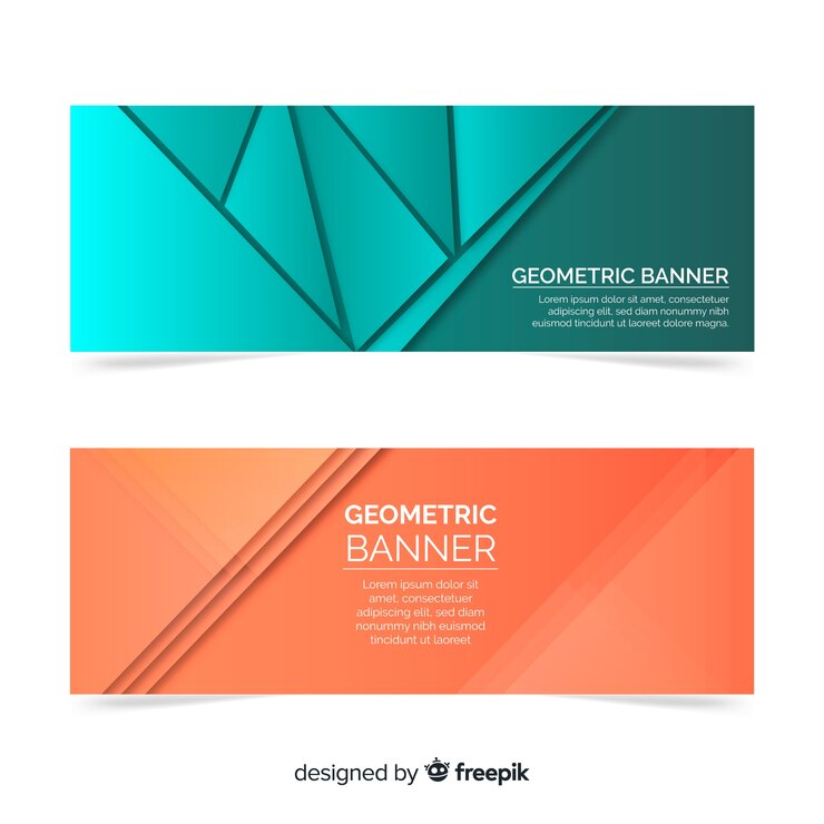 Gratis Vector abstracte zakelijke banners