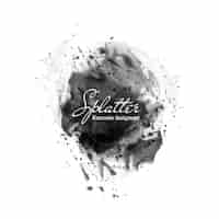 Gratis vector abstracte zwarte aquarel splatter achtergrond