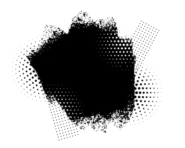 Gratis vector abstracte zwarte halftone grunge op witte achtergrond