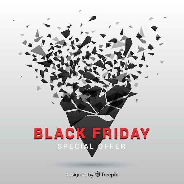 Abstracte zwarte vrijdag verkoop achtergrond in zwart en rood