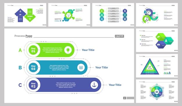 Acht management slide templates set