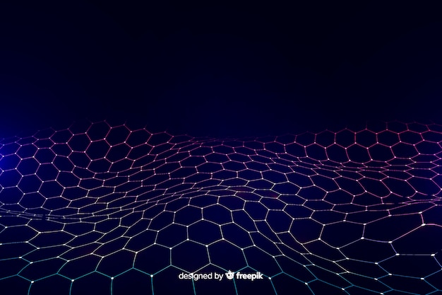 Achtergrond futuristisch zeshoekig net