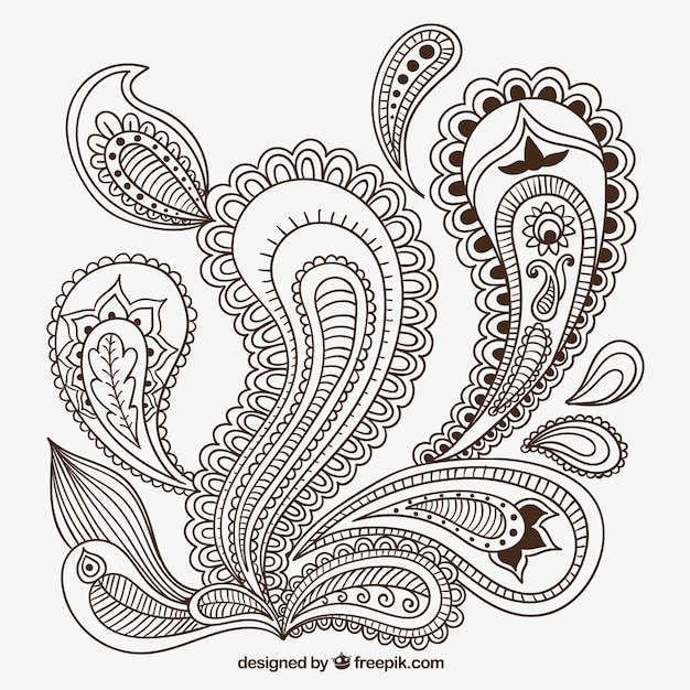 Gratis vector achtergrond in paisley stijl