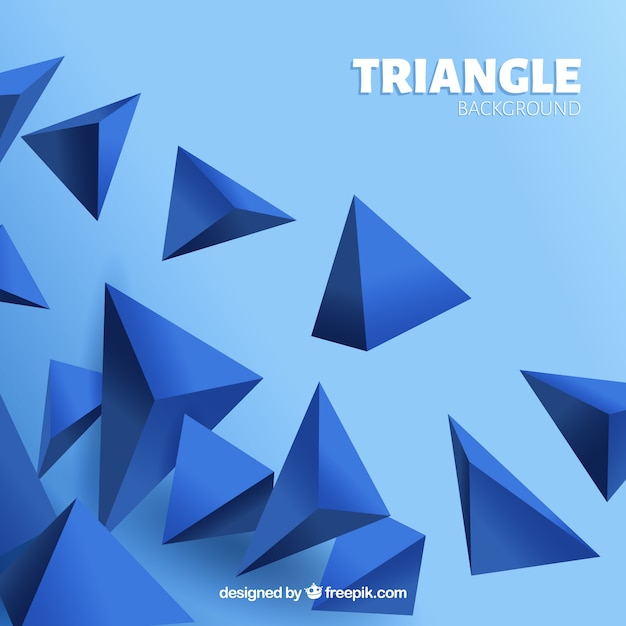 Gratis vector achtergrond met 3d-driehoeken
