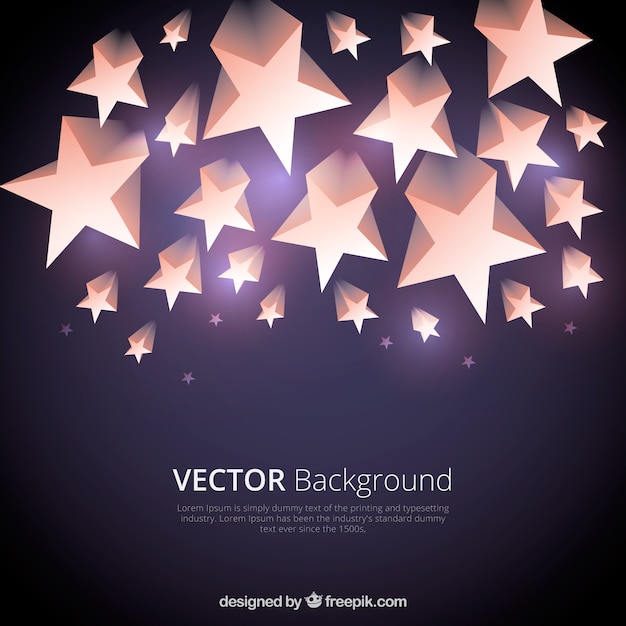 Gratis vector achtergrond met 3d-sterren