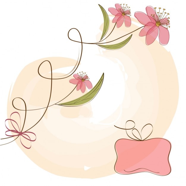 Gratis vector achtergrond met bloemen