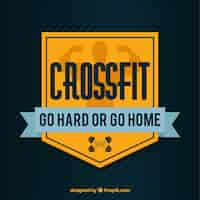 Gratis vector achtergrond met crossfit badge