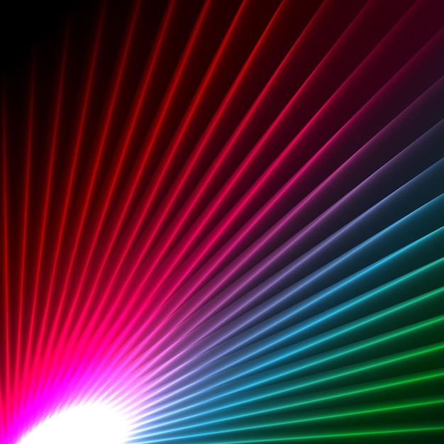 Achtergrond met een kleurrijk abstract starburst-effect