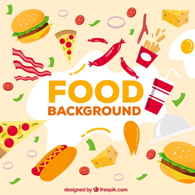 Achtergrond met fast food