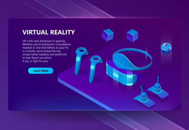 achtergrond met gadgets voor virtual reality