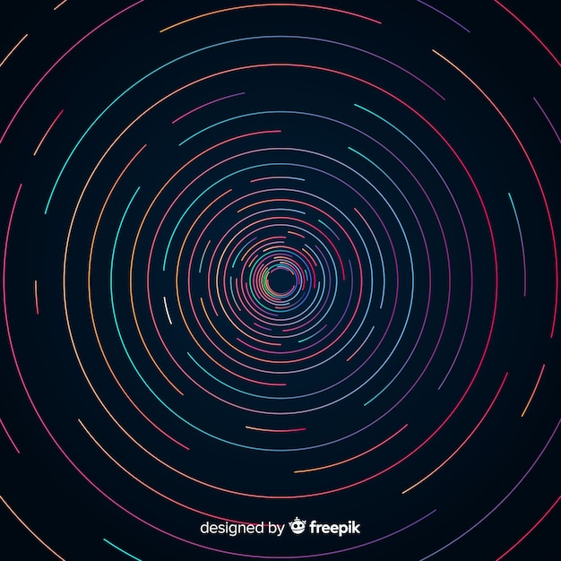 Achtergrond met geometrische vormen en neonstijl