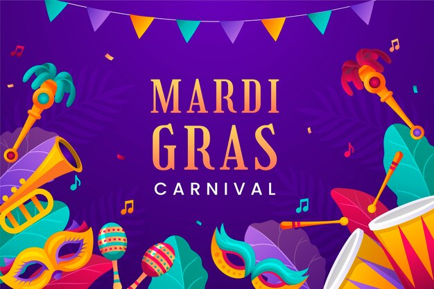 Achtergrond met kleurovergang mardi gras
