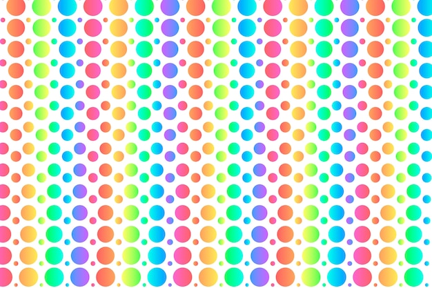 Achtergrond met kleurovergang regenboog polka dot