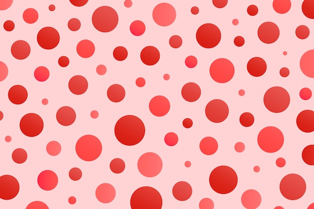 Achtergrond met kleurovergang rode polka dot