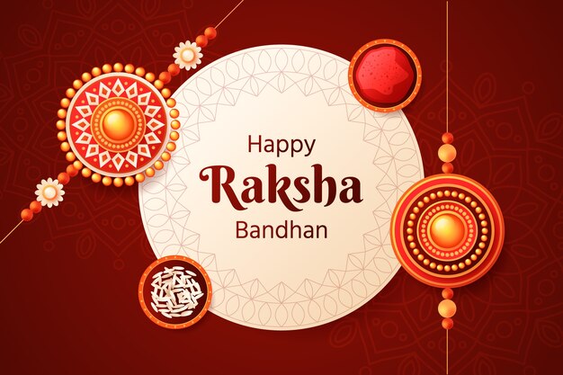 Achtergrond met kleurovergang voor de viering van het raksha bandhan-festival