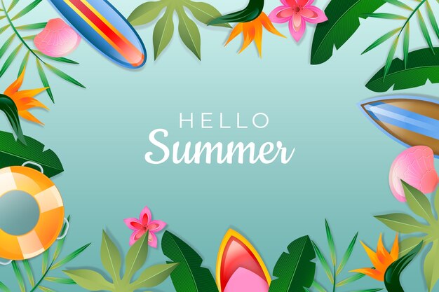 Achtergrond met kleurovergang voor het zomerseizoen