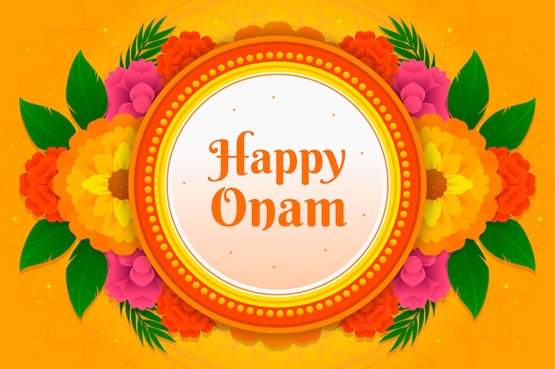 Gratis vector achtergrond met kleurovergang voor onam-viering