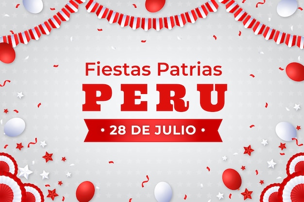 Gratis vector achtergrond met kleurovergang voor peruaanse fiestas patrias vieringen