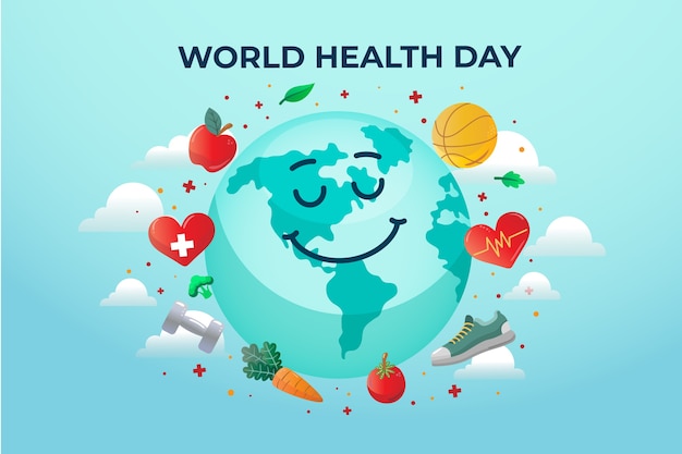 Achtergrond met kleurovergang wereldgezondheidsdag