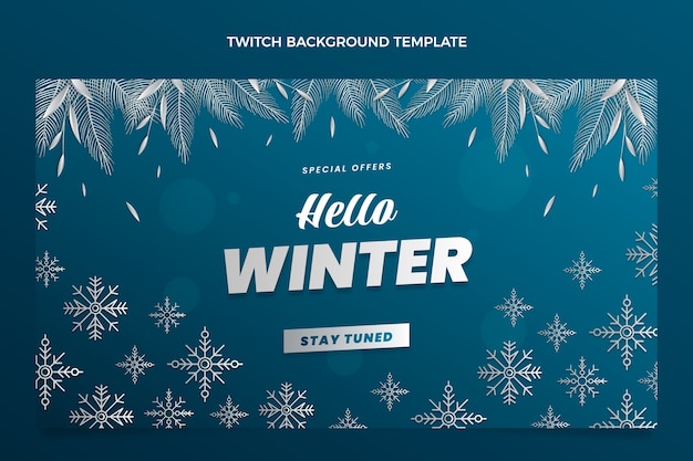 Achtergrond met kleurovergang winter twitch