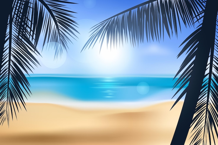 Gratis Vector achtergrond met kleurovergang zomer voor videocalls