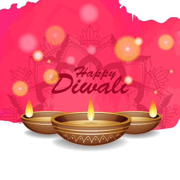 Achtergrond met mandala pantern voor happy diwali festival