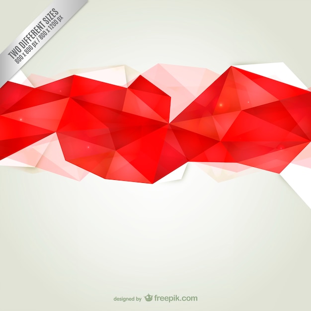 Gratis vector achtergrond met rode polygonen