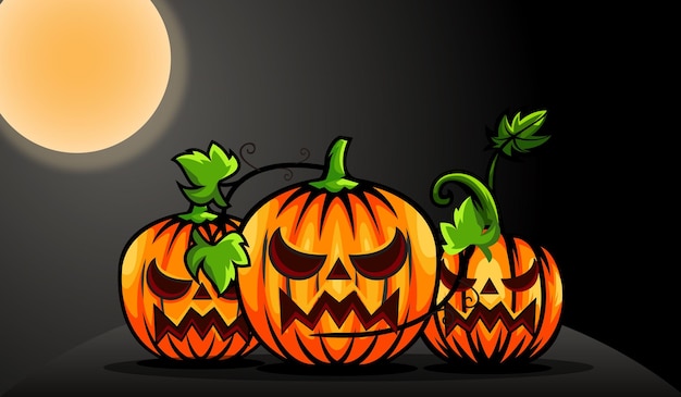 Gratis vector achtergrond pompoen ontwerp halloween