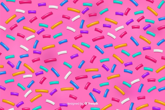 Gratis vector achtergrond van de doughnut de roze heerlijke glans