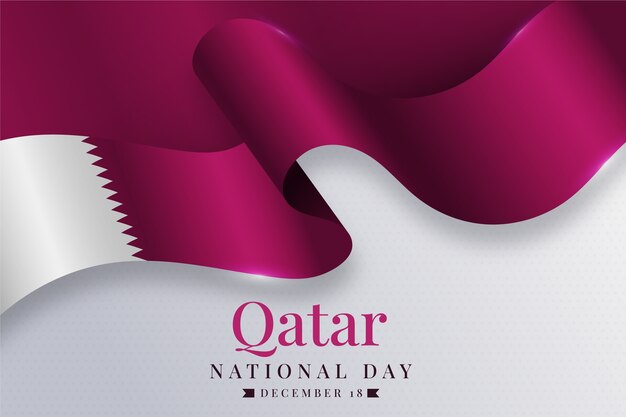 Achtergrond van de qatar-nationale dag met kleurovergang