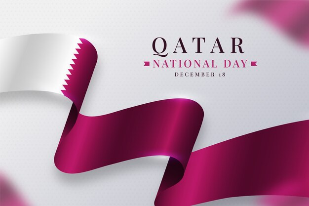 Achtergrond van de qatar-nationale dag met kleurovergang
