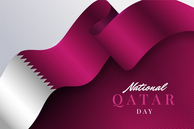 Achtergrond van de qatar-nationale dag met kleurovergang