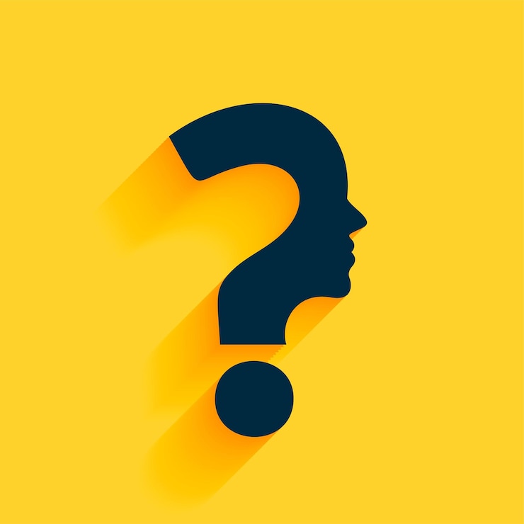 Gratis Vector achtergrond van het vraagtekenconcept voor bewustwording over geestelijke gezondheid