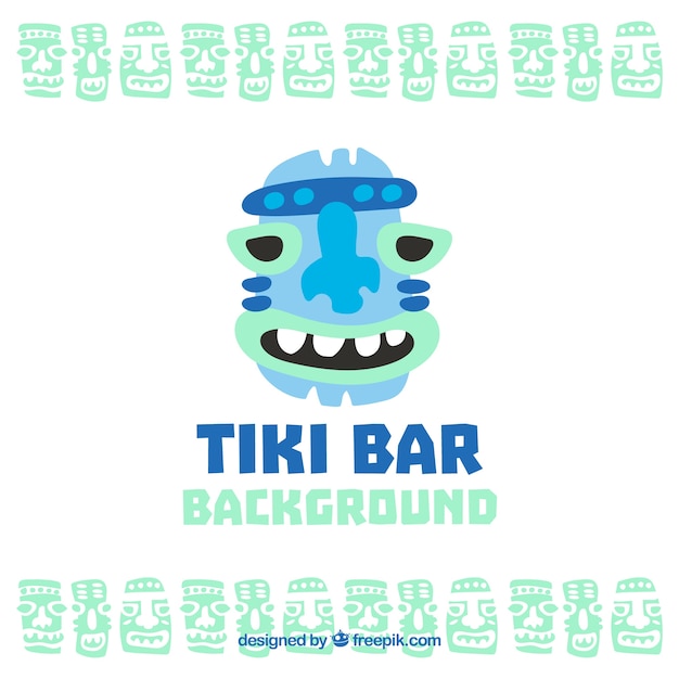 Gratis vector achtergrond van mooi tiki masker