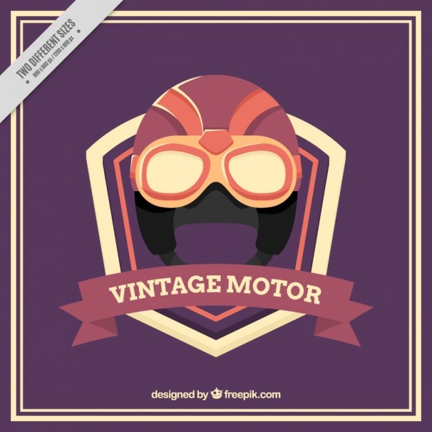 Gratis vector achtergrond van vintage motorhelm