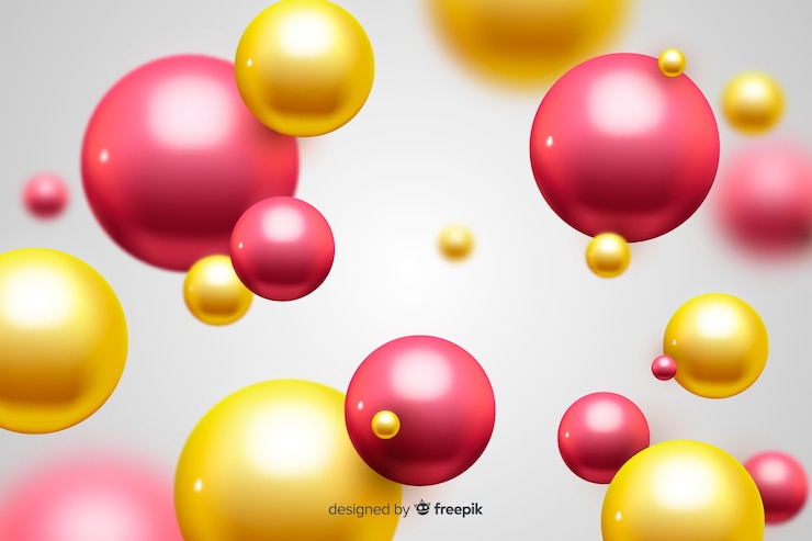 Gratis Vector achtergrond vloeiende glanzende bollen